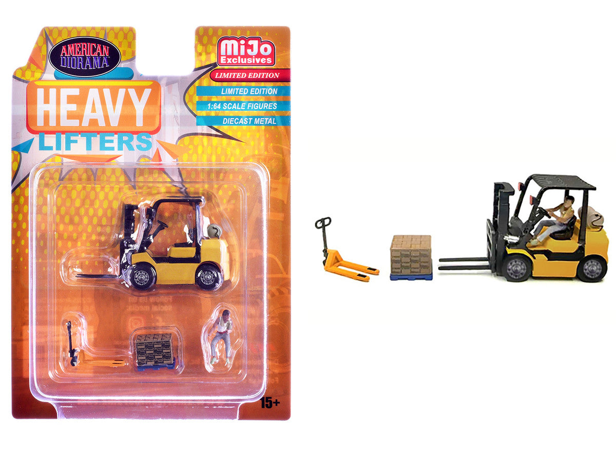 "Heavy Lifters" 4 piece Diecast Set Limited Edition for 1/64 Scale Models by American Diorama-0