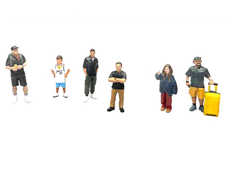 "Influencers" 6 piece Diecast Figure Set Limited Edition for 1/64 Scale Models by American Diorama-1
