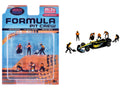 "Formula Pit Crew – Team Orange" 6 piece Diecast Figure Set (6 Figures) Limited Edition for 1/64 Scale Models by American Diorama-0
