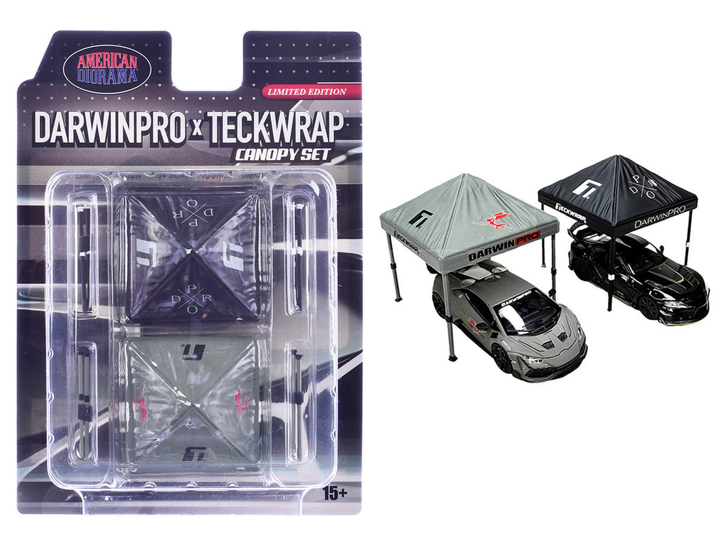 "DarwinPro x Teckwrap" Canopy 2 Piece Set Limited Edition for 1/64 Scale Models by American Diorama-0