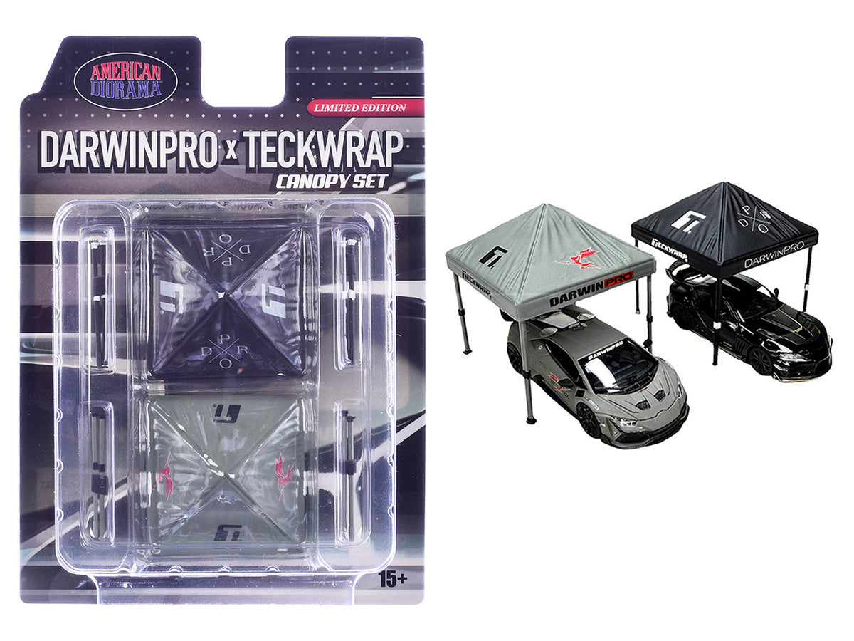 "DarwinPro x Teckwrap" Canopy 2 Piece Set Limited Edition for 1/64 Scale Models by American Diorama-0