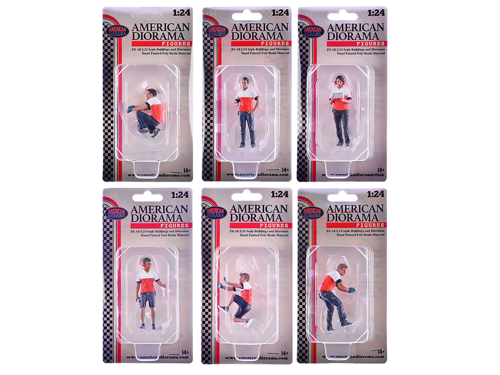 "Race Crew" 6 piece Figure Set for 1/24 Scale Models by American Diorama-2