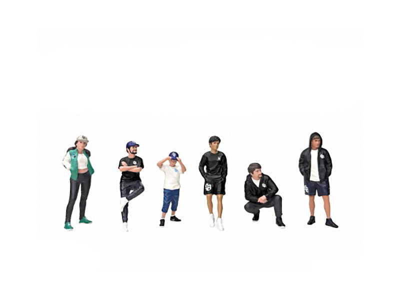"LB Nation" 6 piece Figure Set for 1/18 Scale Models by American Diorama-2