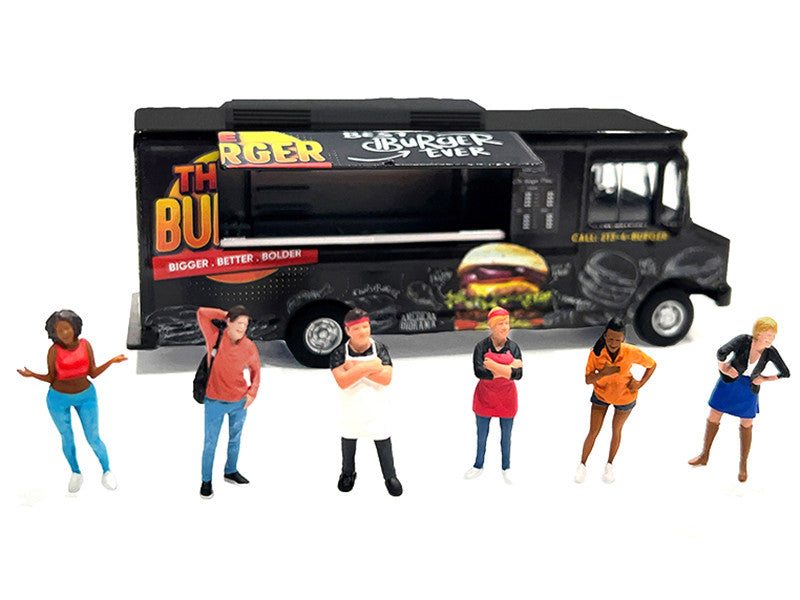 "Foodies" 6 piece Diecast Figure Set (6 Figures) Limited Edition for 1/64 Scale Models by American Diorama-2