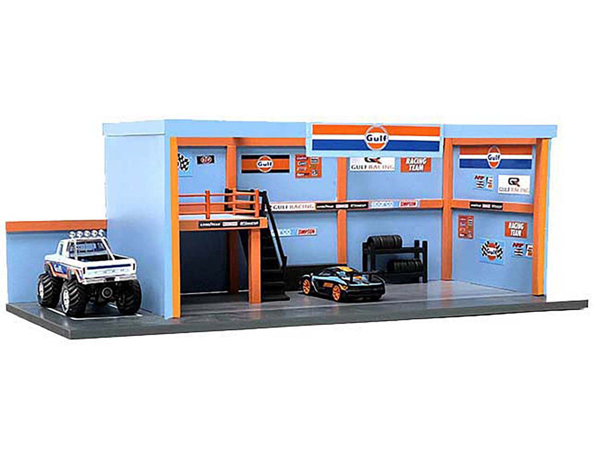"Garage Diorama" Diorama with Decals for 1/64 Scale Models by American Diorama-1