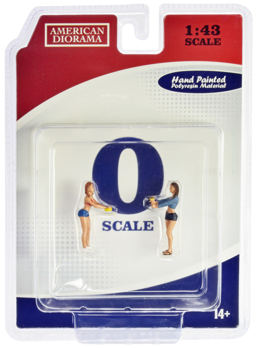"Car Wash Girls" Set 2 Jessica and Jennifer 2 Piece Figure Set for 1/43 Scale Models by American Diorama-2