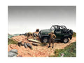 "4X4 Mechanics" 2 Piece Diecast Figure Set 1 for 1/43 Scale Models by American Diorama-0