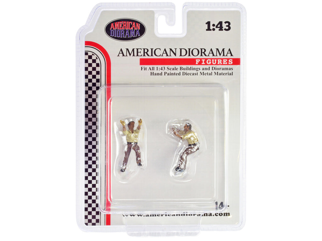 "4X4 Mechanics" 2 Piece Diecast Figure Set 3 for 1/43 Scale Models by American Diorama-3