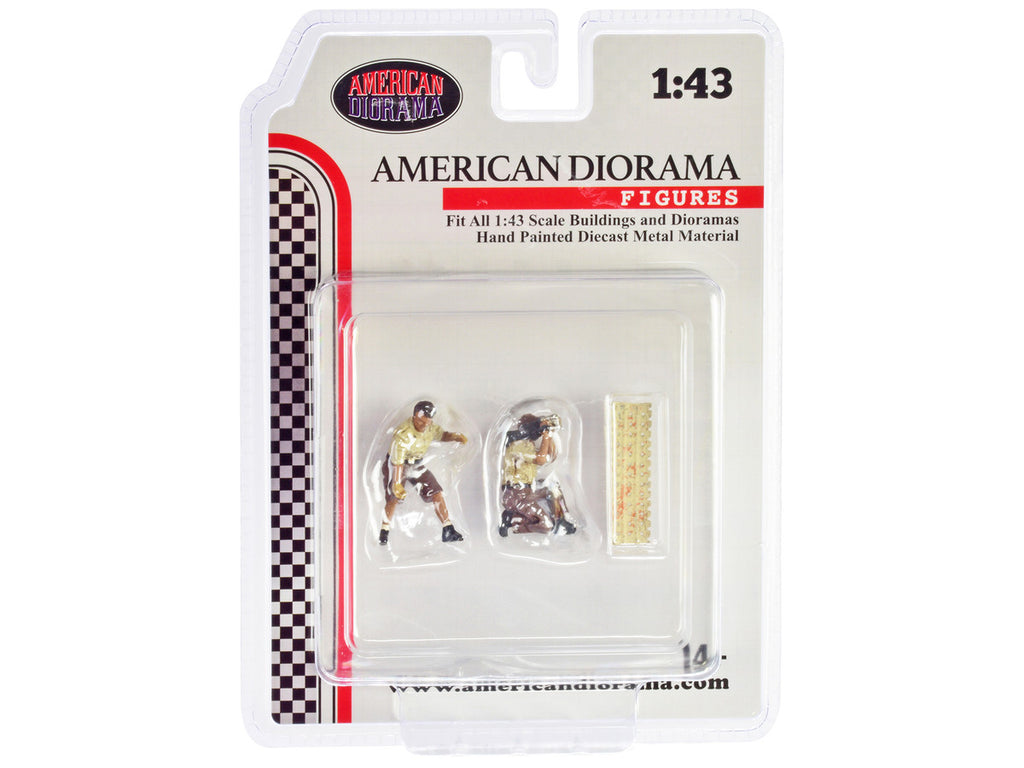 "4X4 Mechanics" 2 Piece Diecast Figure Set 4 for 1/43 Scale Models by American Diorama-3