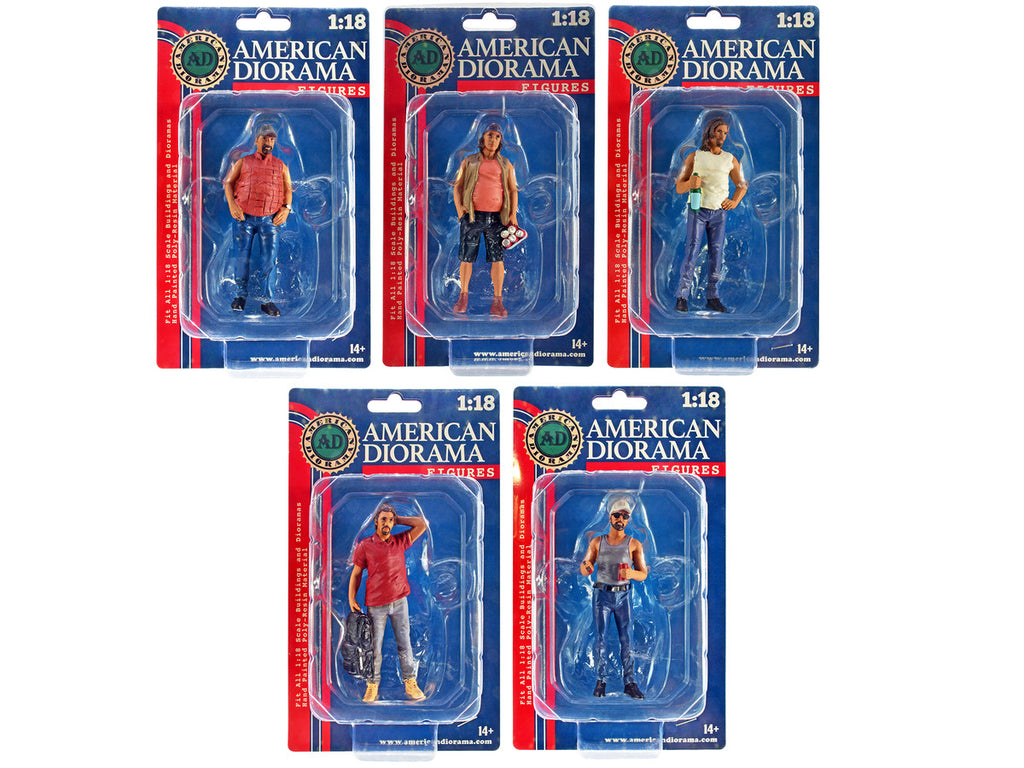 "Campers" 5 piece Figure Set for 1/18 Scale Models by American Diorama-3