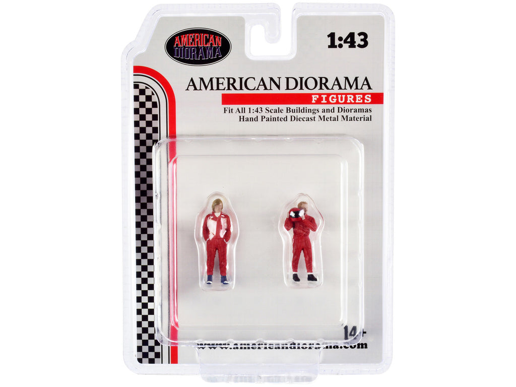 "Racing Legends" 70's Set of 2 Diecast Figures for 1/43 Scale Models by American Diorama-3