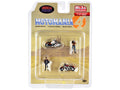 "Motomania 4" 4 piece Diecast Set (2 Figures and 2 Motorcycles) Limited Edition to 4800 pieces Worldwide 1/64 Scale Models by American Diorama-0