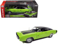1970 Dodge Charger R/T "Muscle Car & Corvette Nationals" (MCACN) Sublime Green with Black Stripes and Black Vinyl Top "American Muscle" Series 1/18 Diecast Model Car by Auto World-0