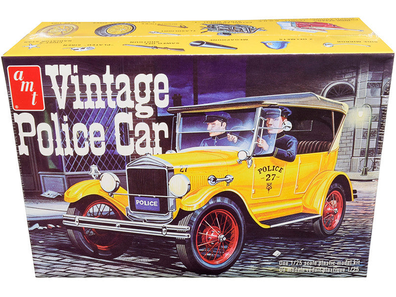 Skill 2 Model Kit 1927 Ford T Vintage Police Car 1/25 Scale Model by AMT-0