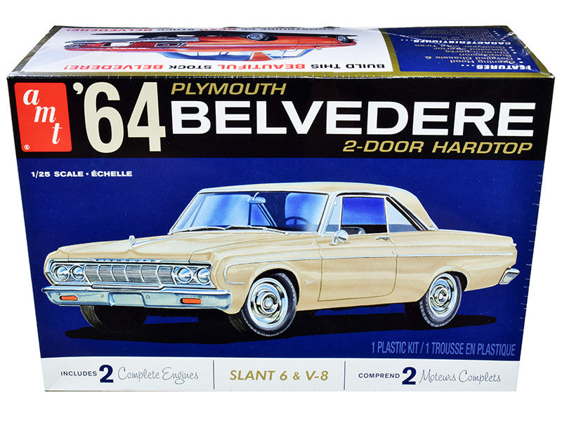 Skill 2 Model Kit 1964 Plymouth Belvedere Coupe Hardtop 1/25 Scale Model by AMT-0