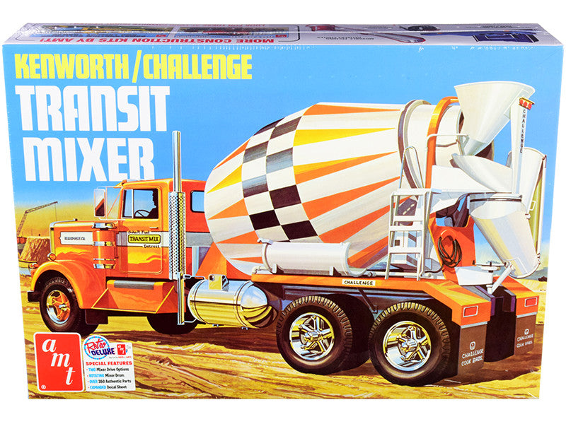 Skill 3 Model Kit Kenworth / Challenge Transit Cement Mixer Truck 1/25 Scale Model by AMT-0