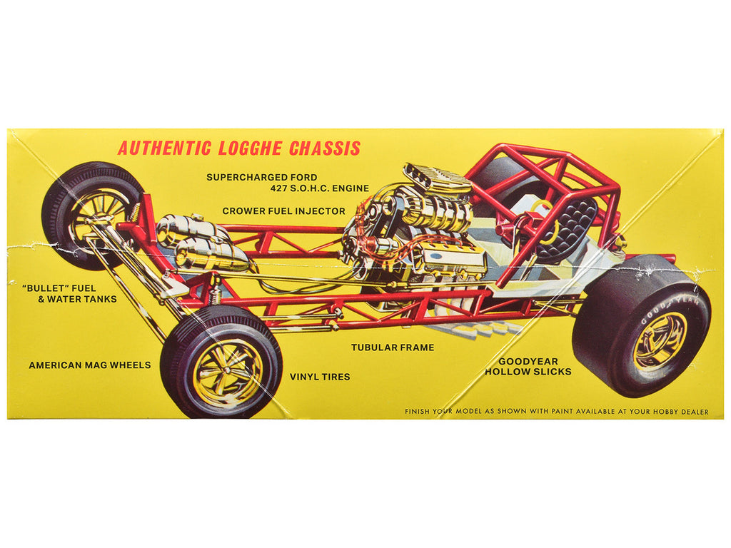 Skill 2 Model Kit 1969 Ford Mustang Longnose Funny Car "Gas Ronda" 1/25 Scale Model by AMT-0