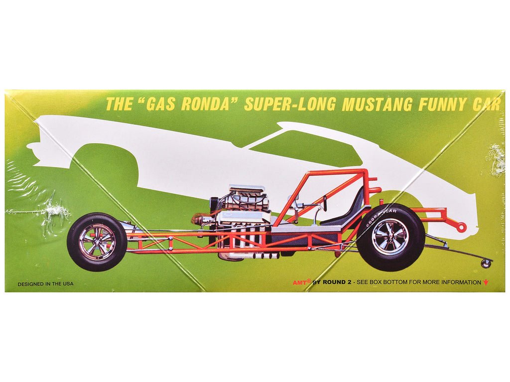 Skill 2 Model Kit 1969 Ford Mustang Longnose Funny Car "Gas Ronda" 1/25 Scale Model by AMT-1