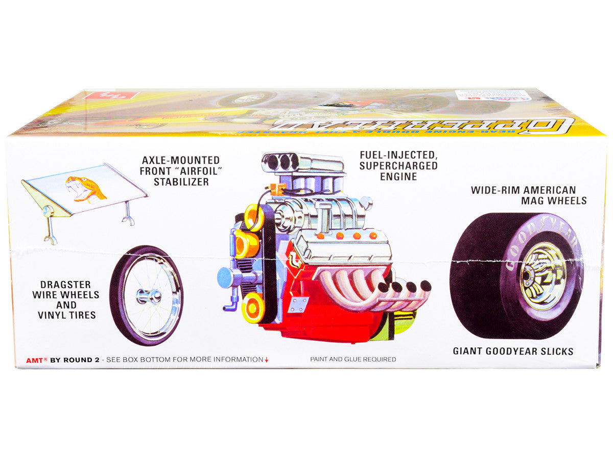 Skill 2 Model Kit 1934 Copperhead Rear-Engine Double A Fuel Dragster 1/25 Scale Model by AMT-1