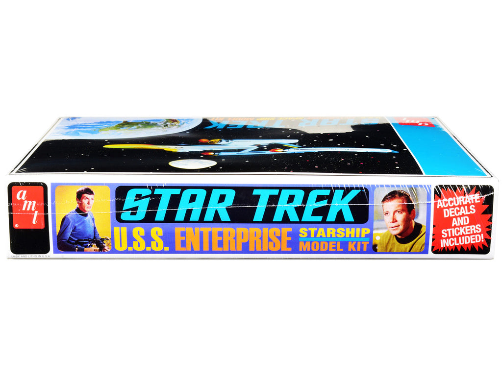 Skill 2 Model Kit U.S.S. Enterprise NCC-1701 Space Ship "Star Trek" 1/650 Scale Model by AMT-1