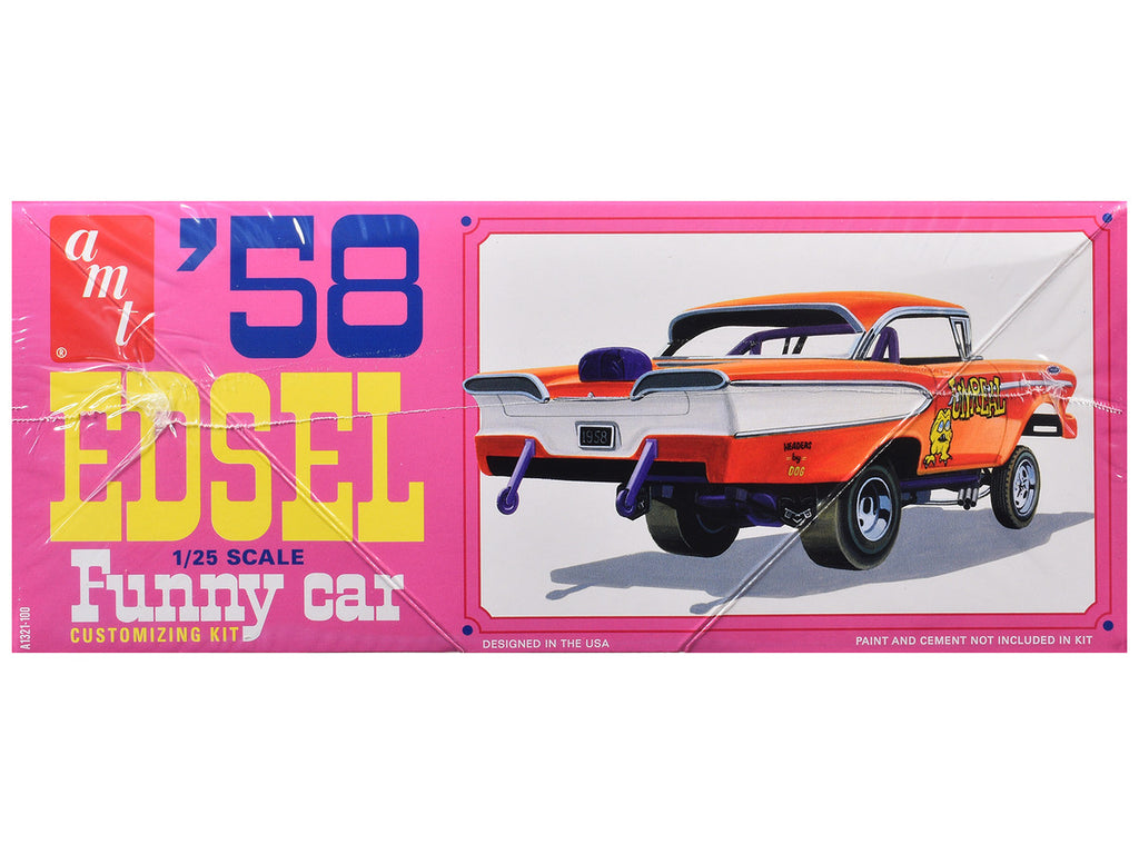 Skill 2 Model Kit of 1958 Edsel Funny Car "Unreal" 1/25 Scale Model by AMT-1