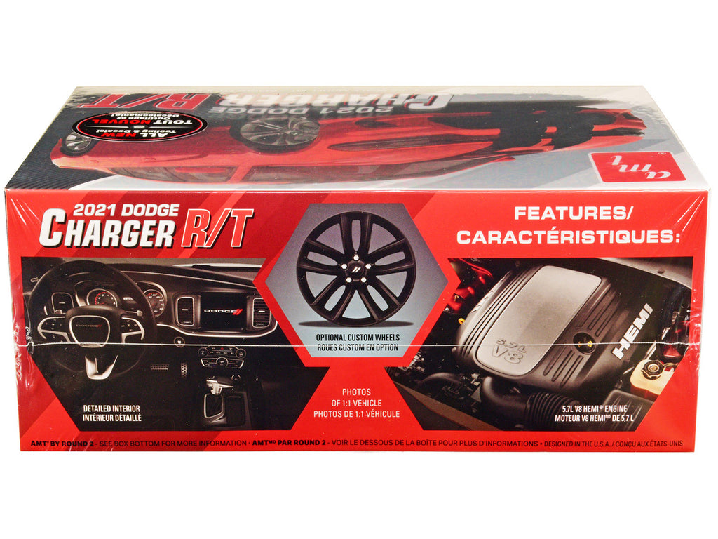 Skill 2 Model Kit 2021 Dodge Charger R/T 1/25 Scale Model by AMT-1