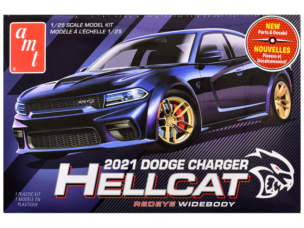 Skill 2 Model Kit 2021 Dodge Charger Hellcat Redeye Widebody 1/25 Scale Model by AMT-3