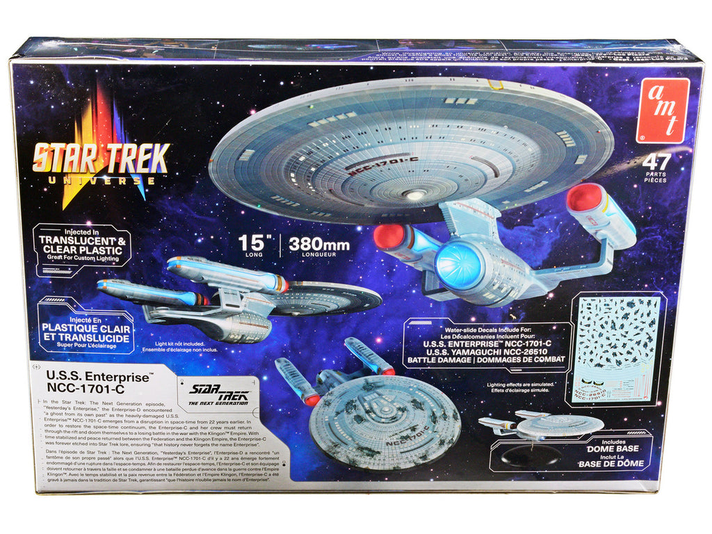 Skill 2 Model Kit U.S.S. Enterprise NCC-1701-C Space Ship "Star Trek: The Next Generation" (1987) TV Series 1/1400 Scale Model by AMT-3