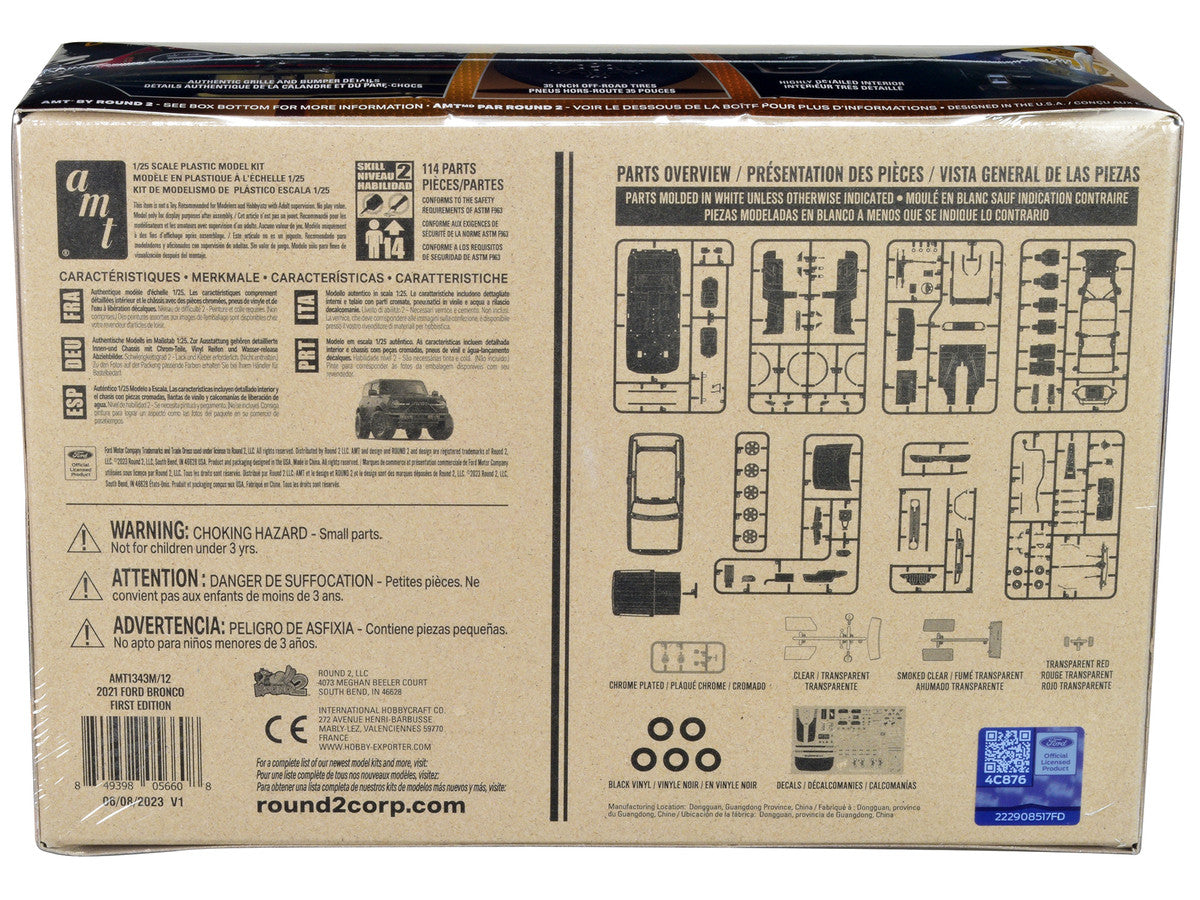 Skill 2 Model Kit 2021 Ford Bronco First Edition 1/25 Scale Model by AMT-3