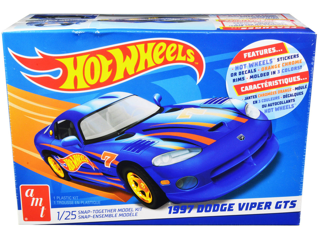 Skill 1 Snap Model Kit 1997 Dodge Viper GTS "Hot Wheels" 1/25 Scale Model by AMT-0