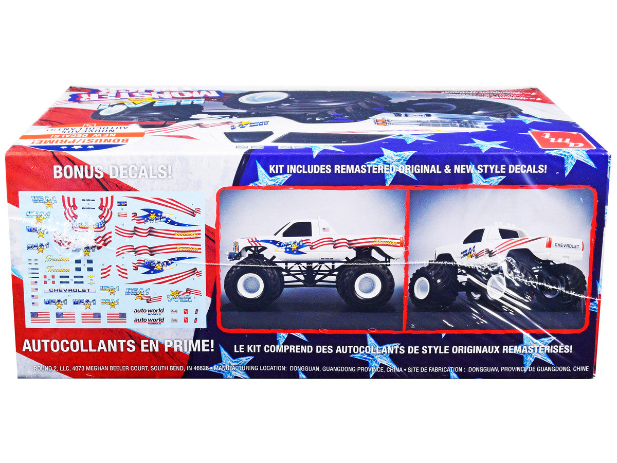 Skill 1 Snap Model Kit Chevrolet Silverado "USA-1" Monster Truck 1/32 Scale Model by AMT-1