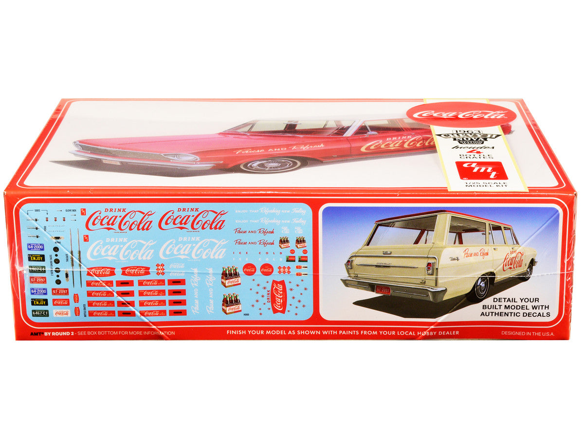 Skill 3 Model Kit 1963 Chevrolet II Nova Wagon "Coca-Cola" 1/25 Scale Model by AMT-2