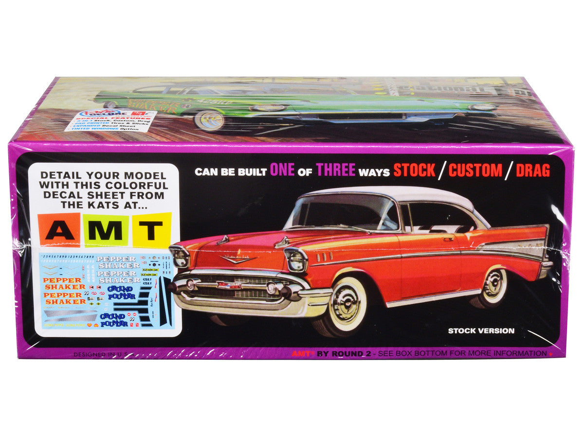 Skill 2 Model Kit 1957 Chevrolet Bel Air "Pepper Shaker" 3 in 1 Kit 1/25 Scale Model by AMT-2