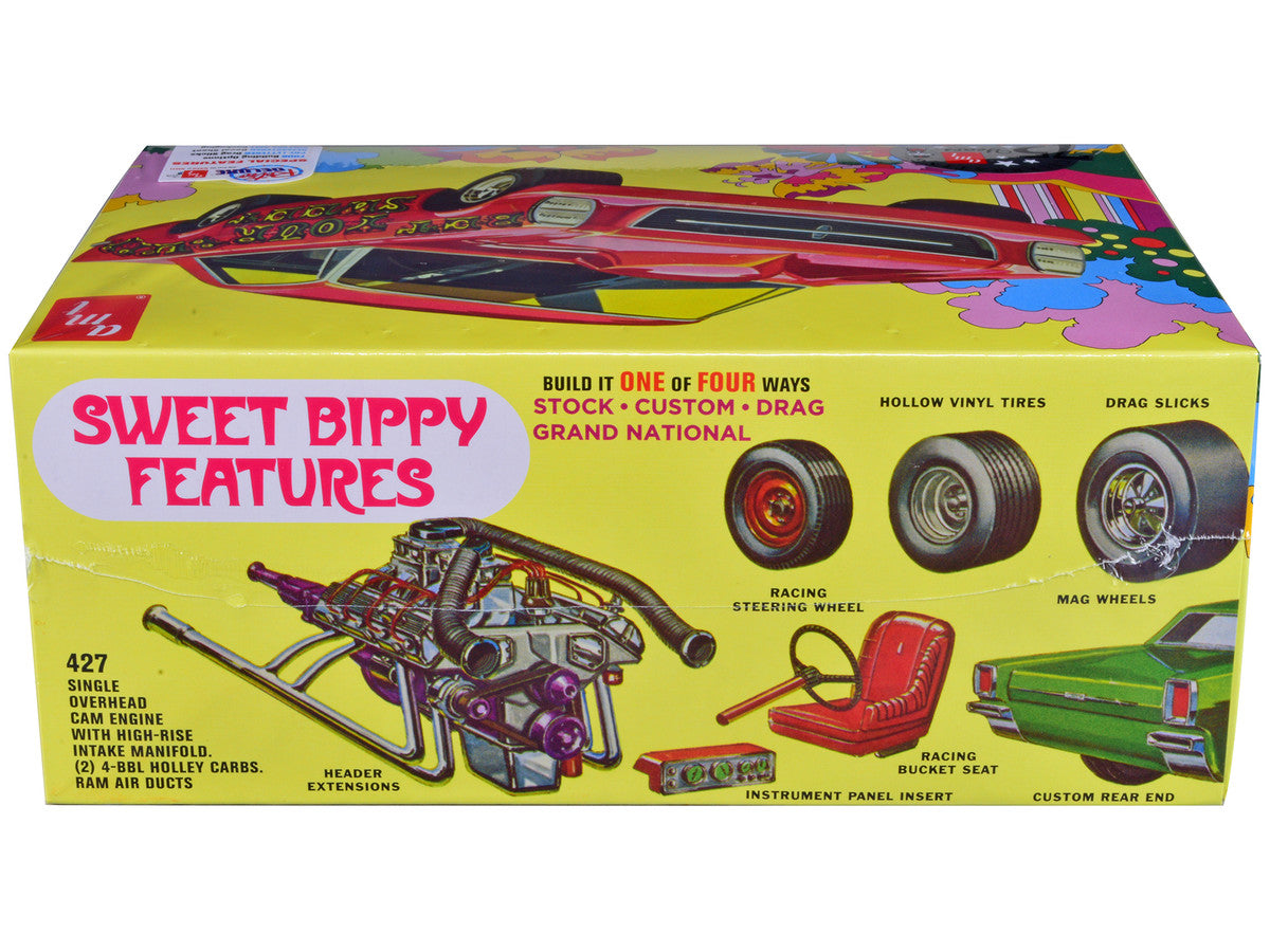 Skill 2 Model Kit 1966 Ford Galaxie 500 Hardtop "Sweet Bippy" 4-in-1 Kit 1/25 Scale Model by AMT-1