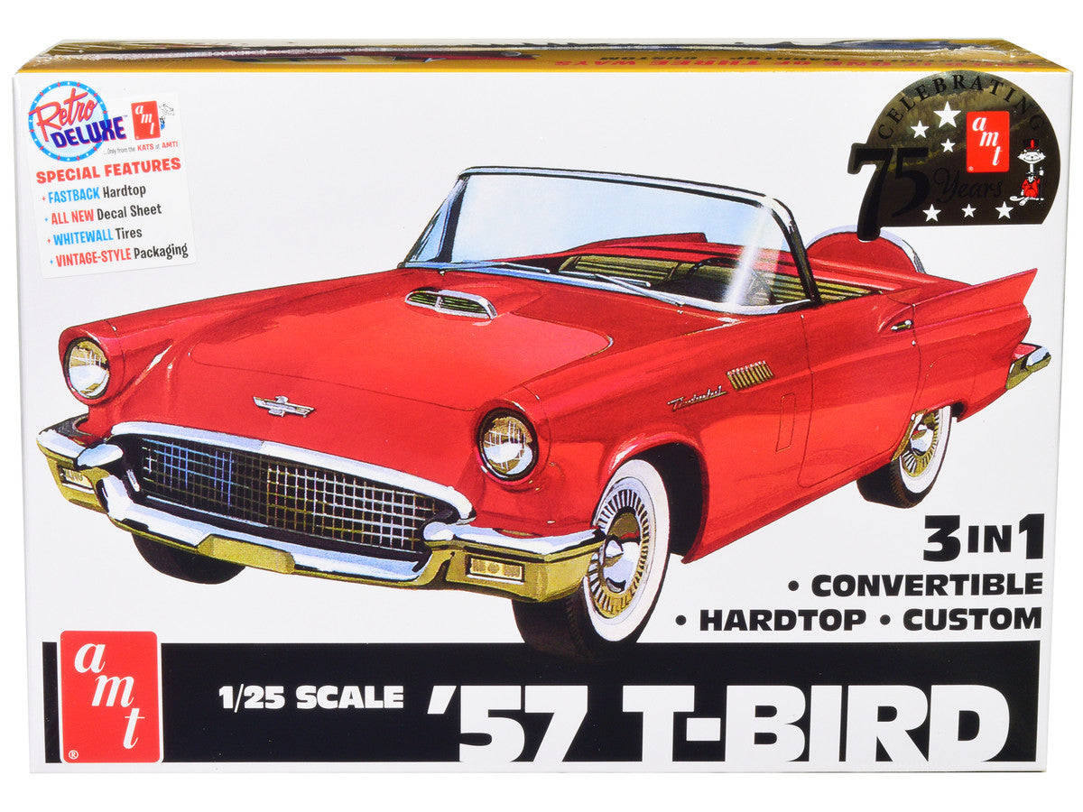 Skill 2 Model Kit 1957 Ford Thunderbird 3-in-1 Kit 1/25 Scale Model by AMT-0