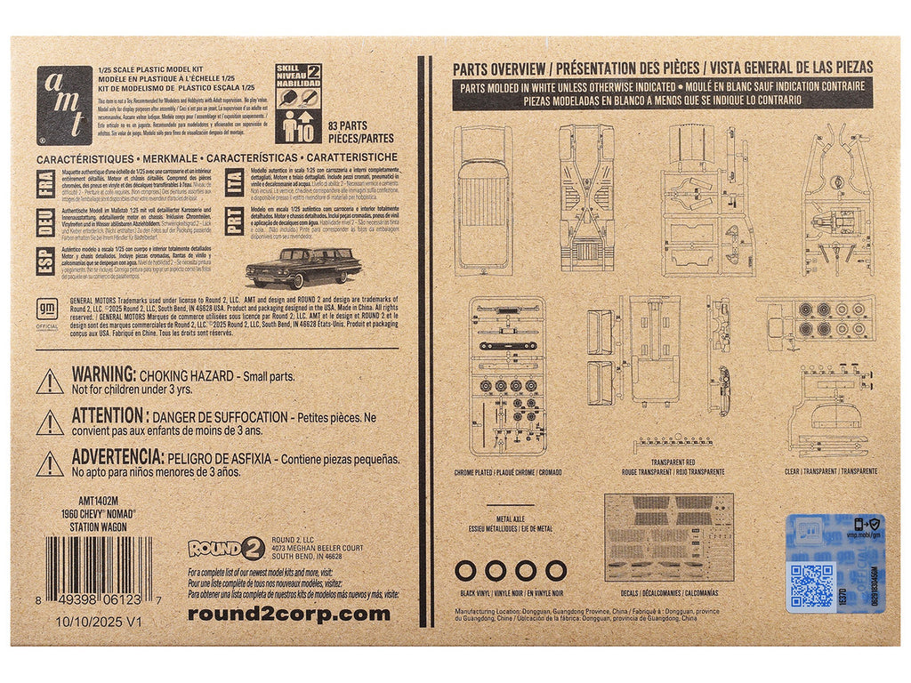 Skill 2 Model Kit 1960 Chevrolet Nomad Station Wagon "Craftsman Plus" Series 1/25 Scale Model by AMT-2
