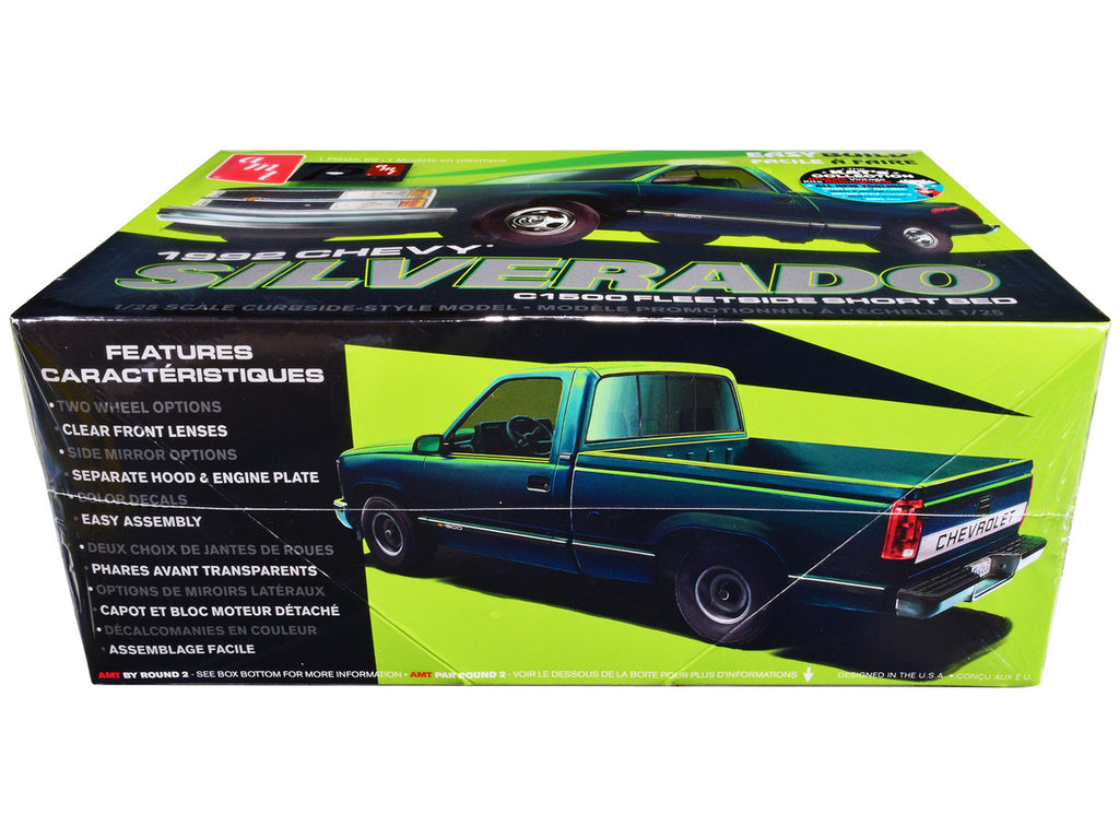 Skill 2 Model Kit 1992 Chevrolet Silverado C1500 Fleetside Short Bed Pickup Truck "Easy Build" 1/25 Scale Model by AMT-2