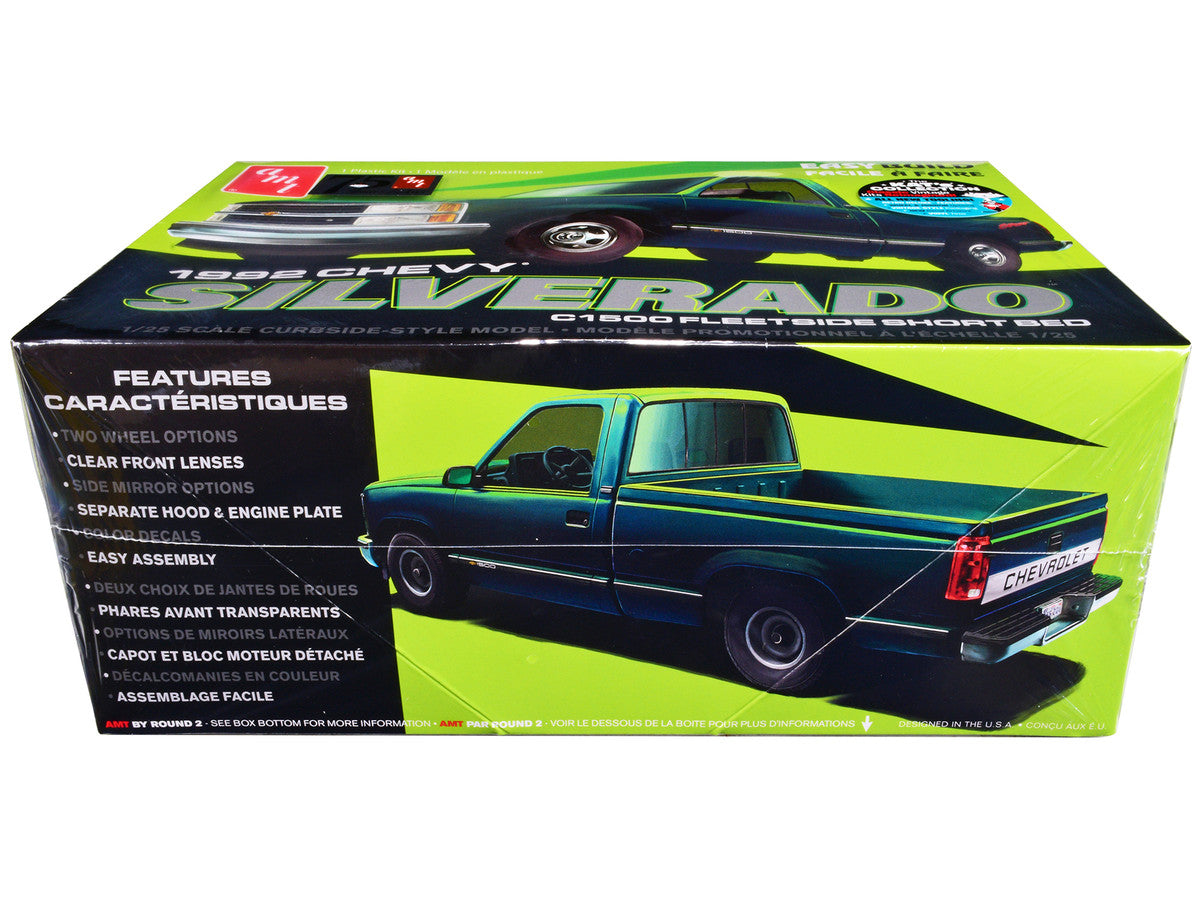 Skill 2 Model Kit 1992 Chevrolet Silverado C1500 Fleetside Short Bed Pickup Truck "Easy Build" 1/25 Scale Model by AMT-2