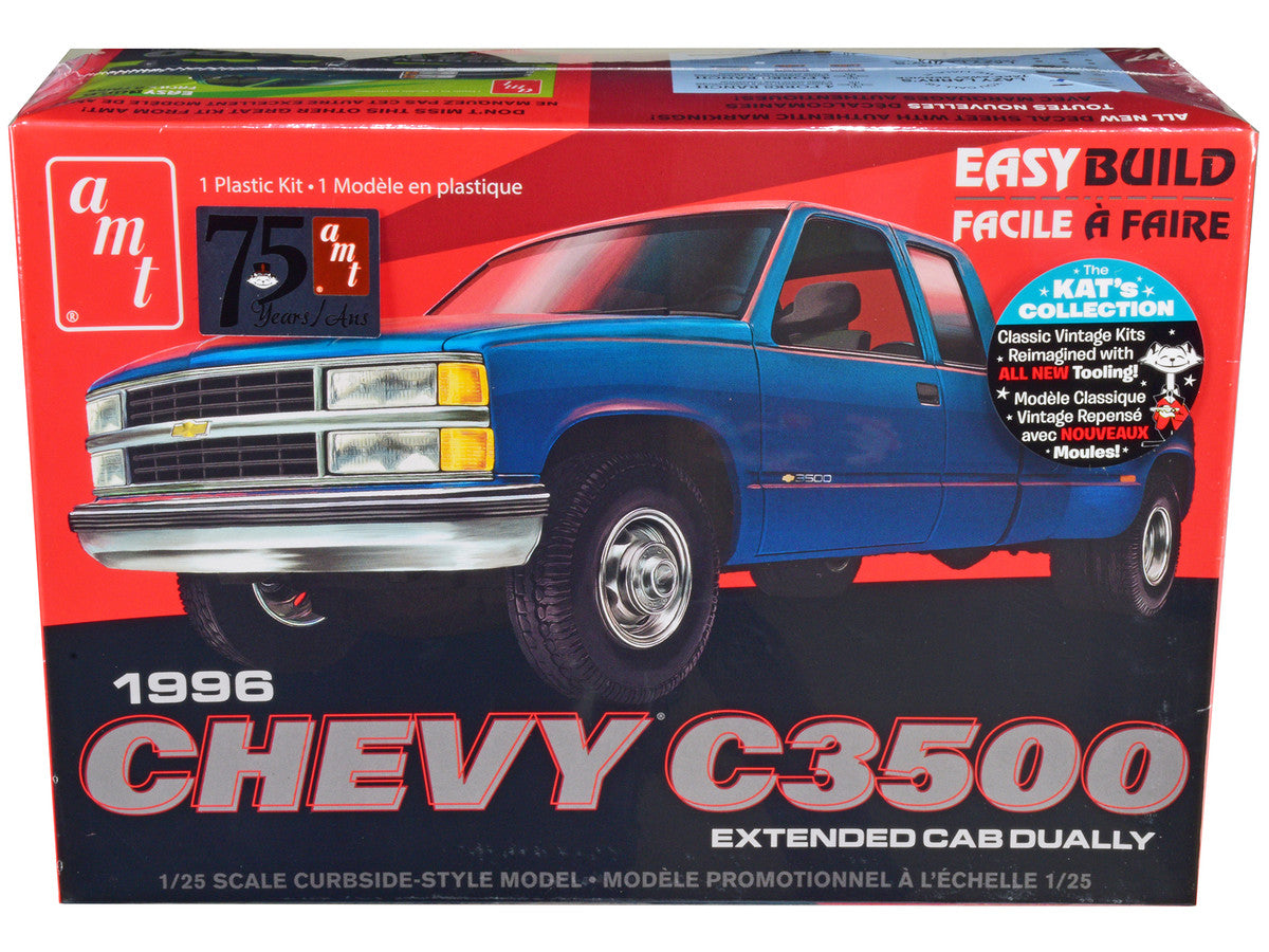 Skill 2 Model Kit 1996 Chevrolet C3500 Extended Cab Dually Pickup Truck "Easy Build" 1/25 Scale Model by AMT-0