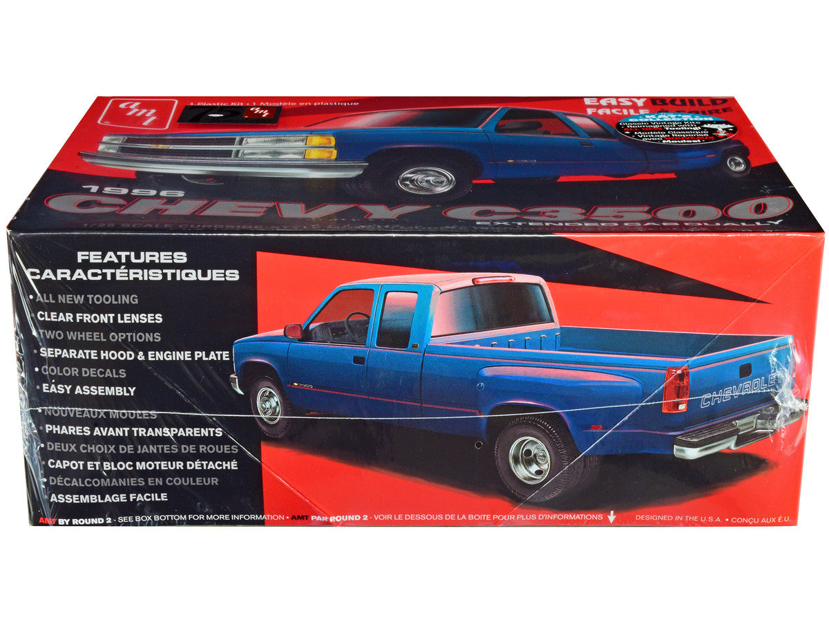 Skill 2 Model Kit 1996 Chevrolet C3500 Extended Cab Dually Pickup Truck "Easy Build" 1/25 Scale Model by AMT-1