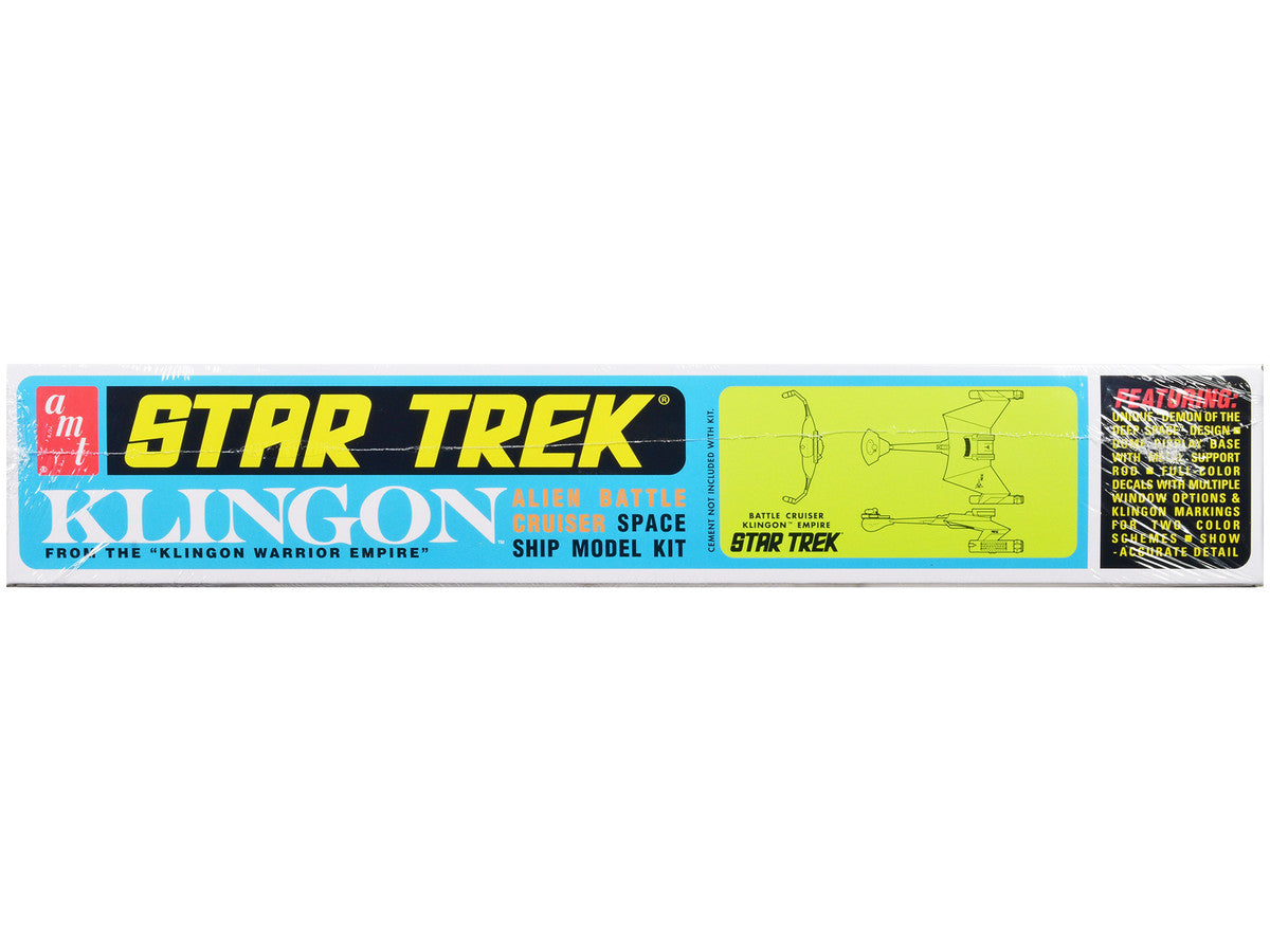 Skill 2 Model Kit "Klingon Warrior Empire" Alien Battle Cruiser "Star Trek" (1966-1969) TV Series 1/650 Scale Model by AMT-2