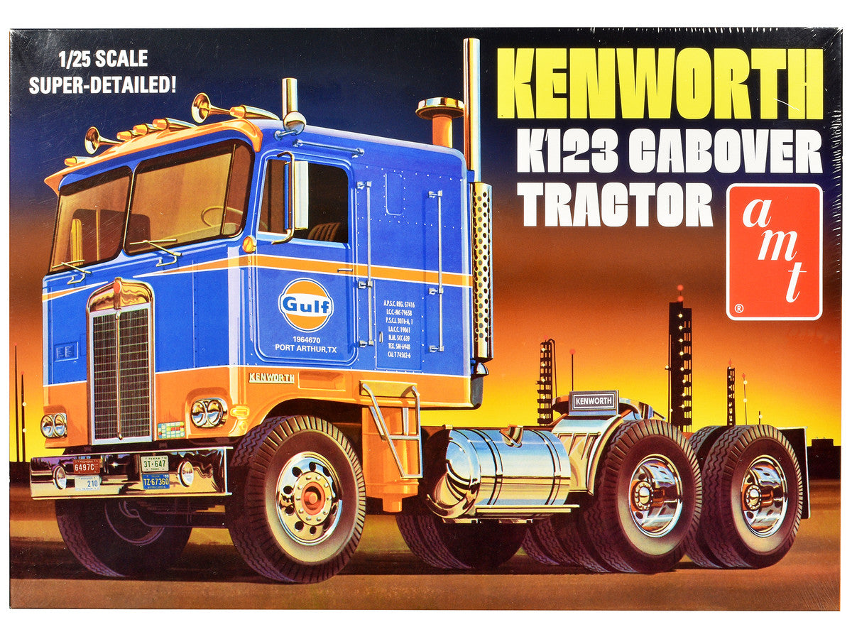 Skill 3 Model Kit Kenworth K-123 Cabover Truck Tractor "Gulf Oil" 1/25 Scale Model by AMT-0
