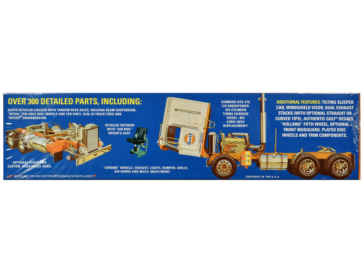 Skill 3 Model Kit Kenworth K-123 Cabover Truck Tractor "Gulf Oil" 1/25 Scale Model by AMT-1