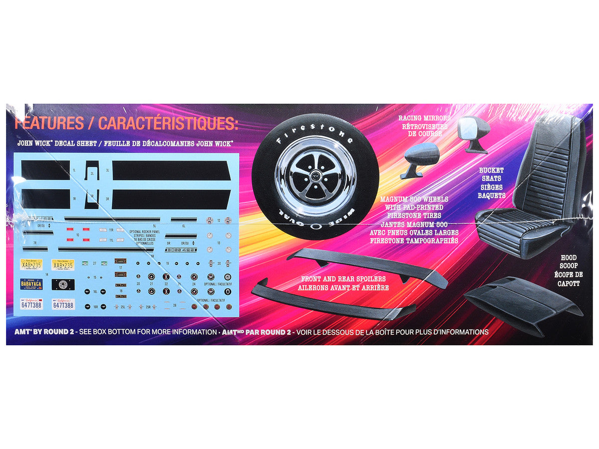 Skill 2 Model Kit 1969 Ford Mustang "John Wick" (2014) Movie 1/25 Plastic Model by AMT-2