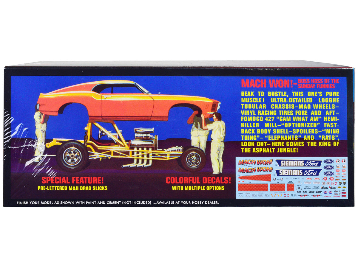 Skill 3 Model Kit 1970 Ford Mustang Funny Car "Mach Won" 1/25 Scale Model by AMT-2