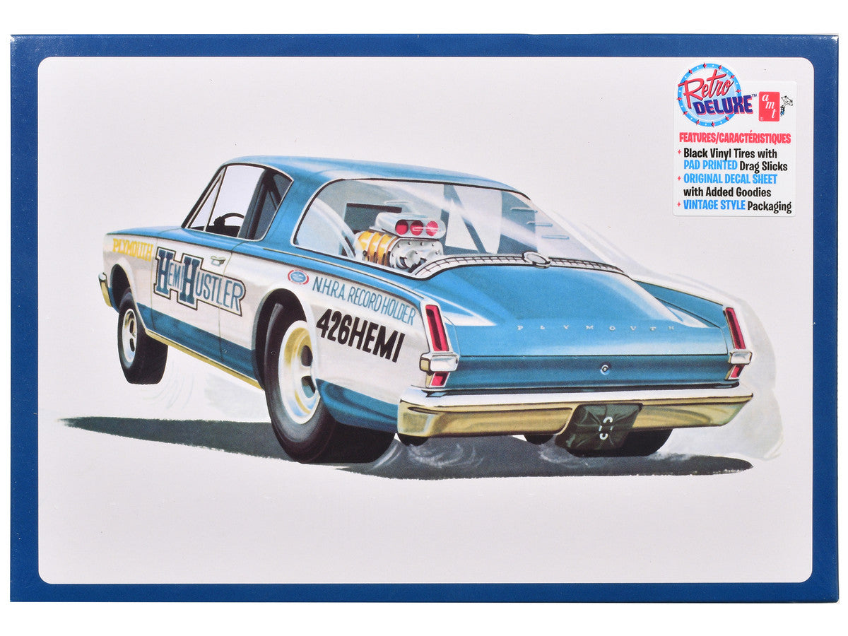 Skill 2 Model Kit 1966 Plymouth Barracuda Funny Car "Hemi Hustler" 1/25 Scale Model by AMT-3