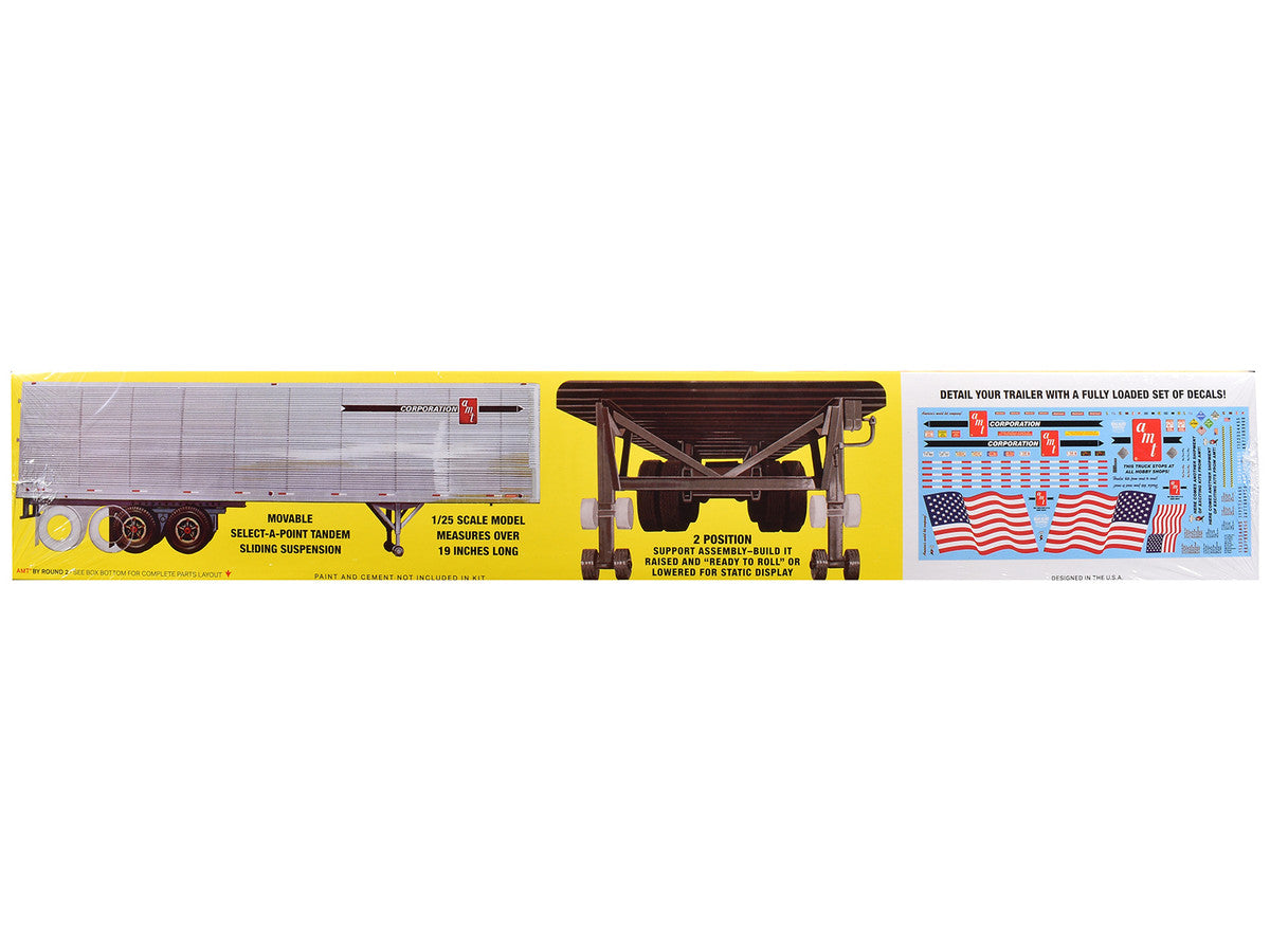 Skill 3 Model Kit Fruehauf FB Beaded Panel Van Trailer 1/25 Scale Model by AMT-2