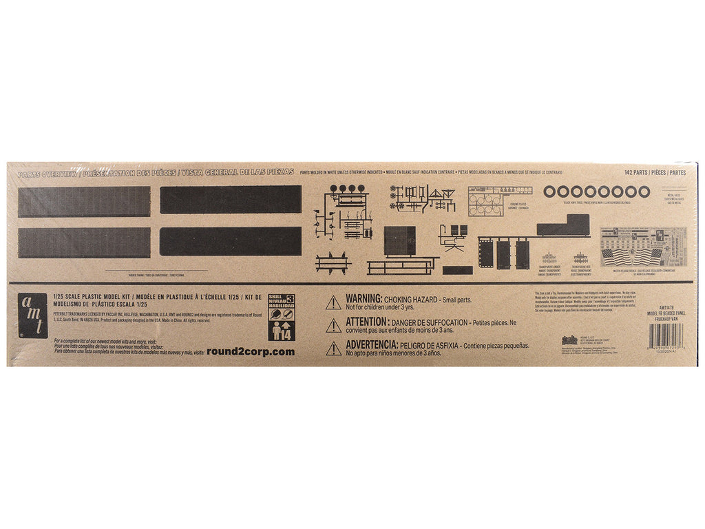 Skill 3 Model Kit Fruehauf FB Beaded Panel Van Trailer 1/25 Scale Model by AMT-3