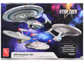 Skill 2 Model Kit U.S.S. Enterprise Four Ship Set "Star Trek" 1/2500 Scale Model by AMT-0