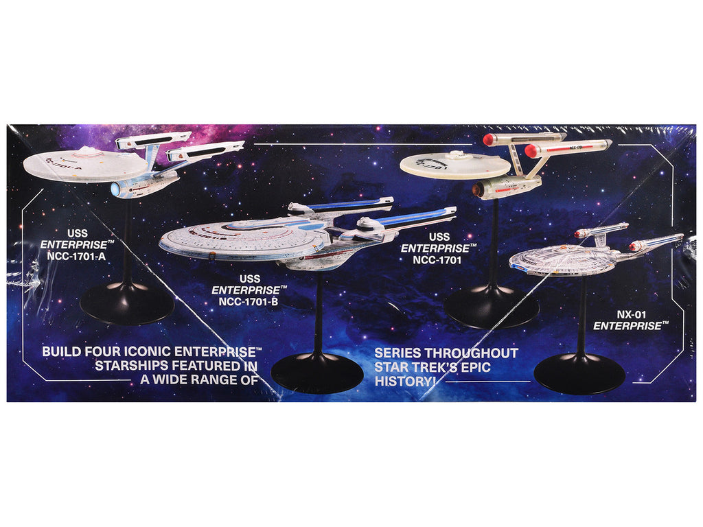 Skill 2 Model Kit U.S.S. Enterprise Four Ship Set "Star Trek" 1/2500 Scale Model by AMT-2